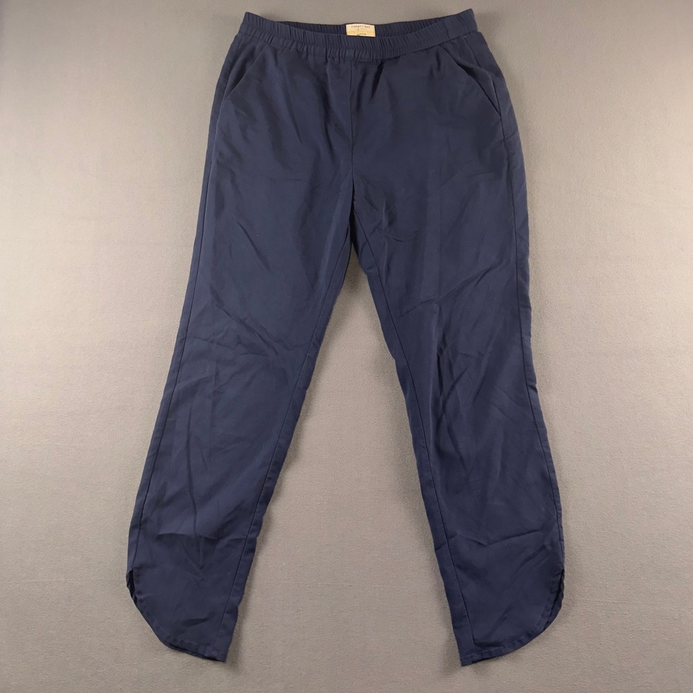 Marine Layer Re-Spun Navy Blue Elastic Waist Tulip Hem Pants 13639 Medium